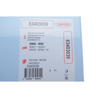 Прокладка ГБЦ BMW 5 (F10)/X3 (F25)/X5 (F15/F85) 2.0d (N47) 10-18 (1.45mm)