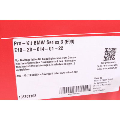 Комплект пружин (Pro-Kit) BMW 3 (E90) 04-11 (4 шт.)