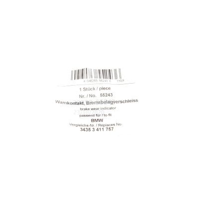 Датчик зносу гальмівних колодок (задніх) BMW X3 (E83) 03-08 (L=1055mm)
