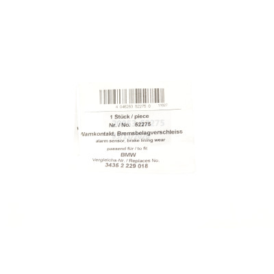 Датчик зносу гальмівних колодок (передніх) BMW 5 (E39) 95-04 (L=840mm)