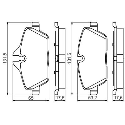 Колодки гальмівні (передні) BMW 1 (E81/E82/E87/E88) 04-13/2 (F45) 14-18