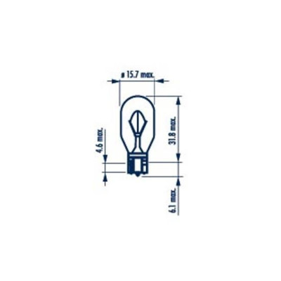 Автолампа W16W 12V 16W W2.1x9.5d (без цоколя)
