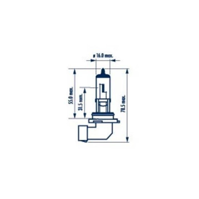 Автолампа HB4/9006 12V 51W P22d (Американські типи)