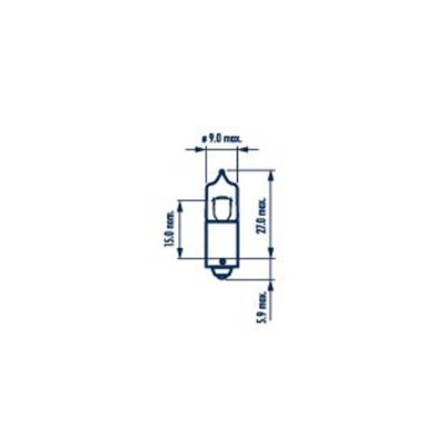Автолампа H6W 12V 6W BAX9s Range Power Blue+ (3700K)