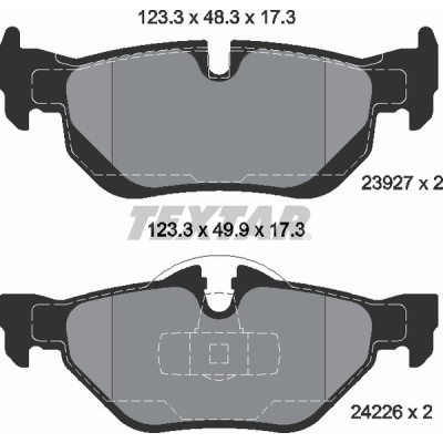 Колодки гальмівні (задні) BMW 1(E81/82/87)/3 (E90-E93)/X1 (E84) 03-13 (Teves) Q+