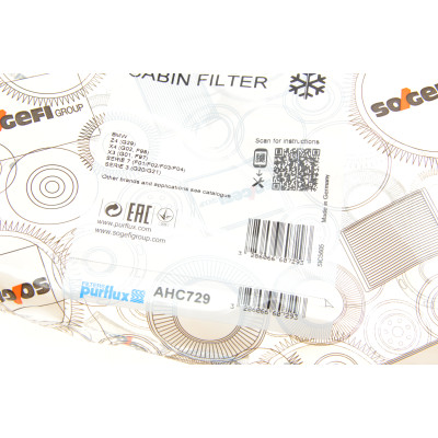 Фільтр салону BMW 3 (G20/G20)/X3 (G01/F97)/X4 (G02/F98) 17- (вугільний)