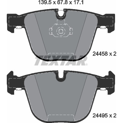 Колодки гальмівні (задні) BMW X5 (E70/F15)/ X6 (E71/F16) 06- (Ate-Teves) Q+