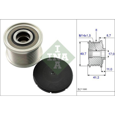 Шків генератора BMW 3 (F30/F80)/5 (F10)/X3 (F25) 09-16, N55 B30 A