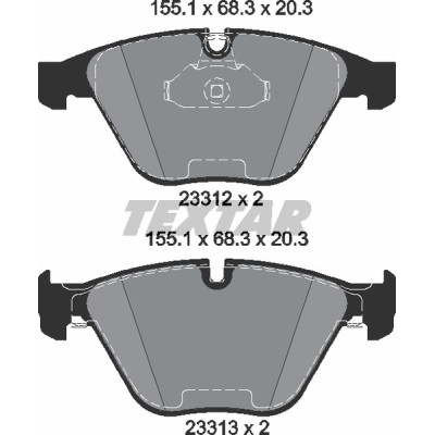 Колодки гальмівні (передні) BMW 5 (E60)/6 (E64)/7 (E65) 01-10 (Teves)