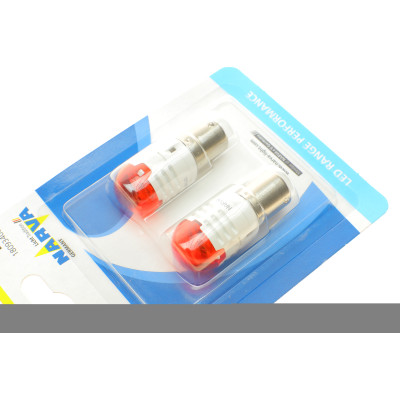 Автолампа P21W 12V BA15s (LED) (червона) (к-кт 2шт.)