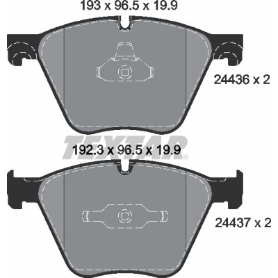 Колодки гальмівні (передні) BMW 5 (F07)/7 (F01)/X5 (E70/F15)/X6 (E71/F16) 06- (ATE-Teves) (Q+)