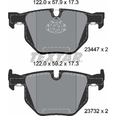 Колодки гальмівні (задні) BMW X5 (E70/F15/F85) 06-18/X6 (E71/E72/F16/F86) 08-19 (Teves) Q+