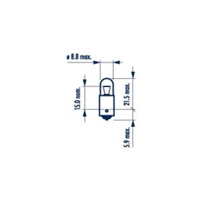 Автолампа T4W 12V 4W BA9s Standard