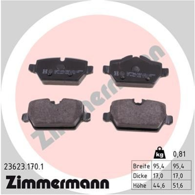 Колодки гальмівні (задні) BMW 3 (E90/E92) 04-11/1 (E81/82/87) 03-13 (Lucas-Girling)