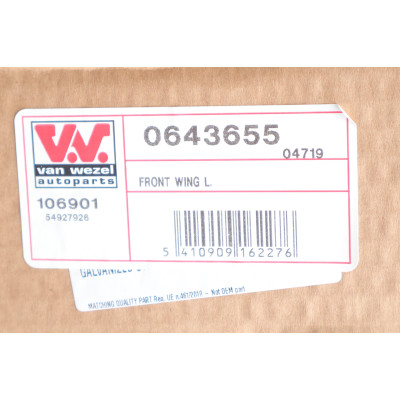 Крило (переднє/L) BMW 3 (E36) 93-00 Крило (переднє/L) BMW 3 (E36) 93-00