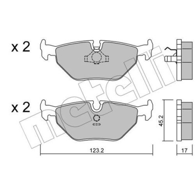 Колодки гальмівні (задні) BMW 3 (E30/E36/E46) 90-98/ 5 (E34) -97 (Teves)