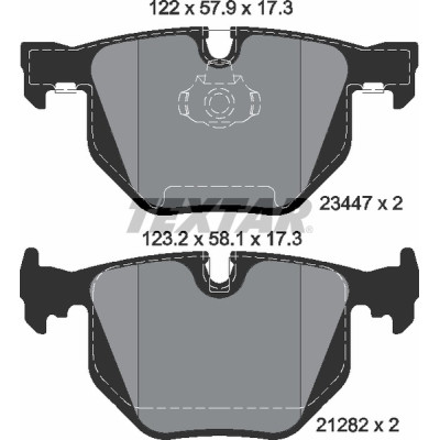 Колодки гальмівні (задні) BMW 7 (E65/E66/E67) 01-08 (Teves) Q+