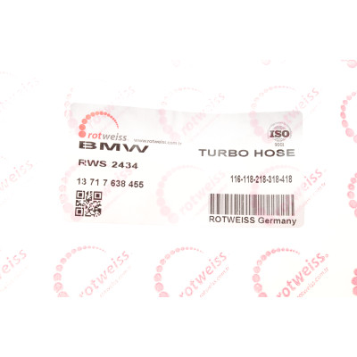 Патрубок інтеркулера (L) BMW 1 (F20/F21)/3 (F30/F80) 15- B38