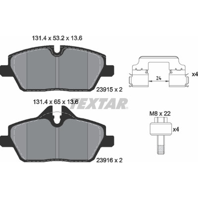 Колодки гальмівні (передні) BMW i3 13- (Lucas) Q+