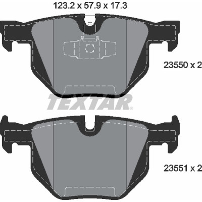 Колодки гальмівні (задні) BMW 3 (E90-E93) 04- (Ate-Teves) Q+