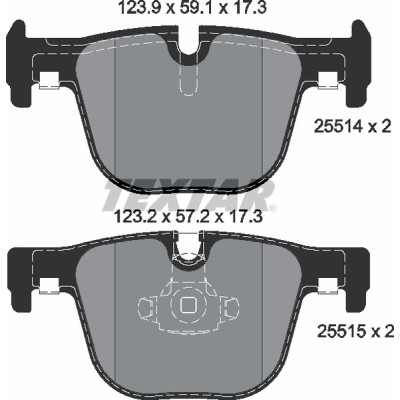 Колодки гальмівні (задні) BMW 3 (F30/F31/F34)/ 4 (F32/F36) 11- (Ate-Teves) Q+