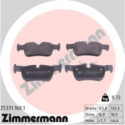 Колодки гальмівні (задні) BMW 2 (F44-46)/X1/i3 13-