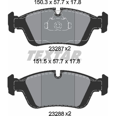 Колодки гальмівні (передні) BMW 3 (E36/E46) 90- (Teves) Q+