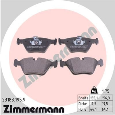 Колодки гальмівні (передні) BMW 3 (E46) 98-07/ X3 (E83)03-11 (Ate-Teves)