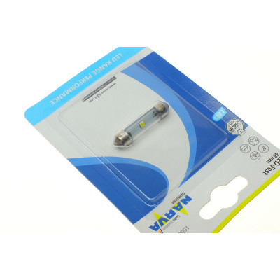 Автолампа 12V 0,6W SV8.5 (9.8x43mm) Festoon (LED) (блістер/1шт)