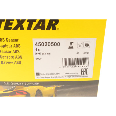 Датчик ABS (задній) BMW 3 (F30/F80)/4 (F33/F83) 12- (L=884mm)