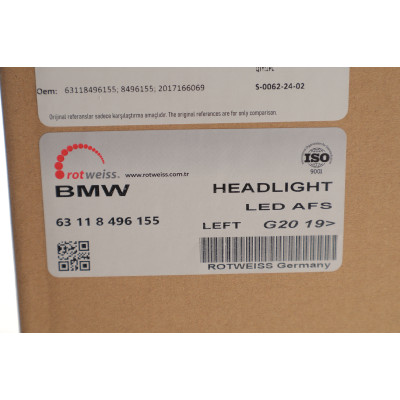 Фара (L) BMW 3 (G20/G80/G28) 18- (LED)