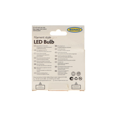 Автолампа P21/5W 12V 1W BAY15d Filament LED (3000K/ 380/40 lm/3x Long life) (2шт.)