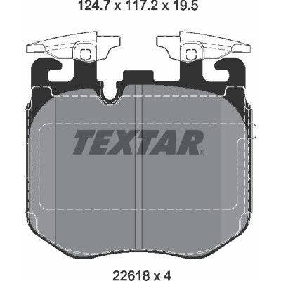 Колодки гальмівні (передні) BMW 3 (G20,G21)/5 (G30,G31)/7 (G11,12)/X5 (G05)/X6 (G06) 17- (Brembo)