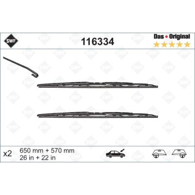 Щітки склоочисника (650/570мм) BMW 5 (E39) 95-04