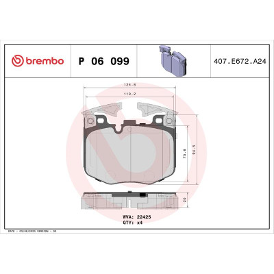 Колодки гальмівні (передні) BMW 3 (G20) 18-/5 (G30/F90)/7 (G11/G12) 15-