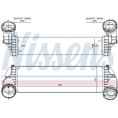 Радіатор інтеркулера BMW (F16/F86)/ X5 (E70/F15/F85)/X6 (E71/E72) 2.0D/3.0D 07-