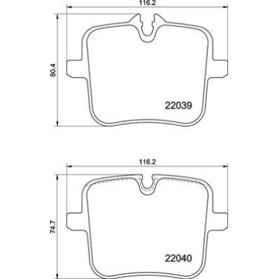 Колодки гальмівні (задні) BMW 5 (G30/F90)/7 (G11/G12)/8 (G15/F92)/X5 (G05)/X6 (G06)/X7 (G07) 17-