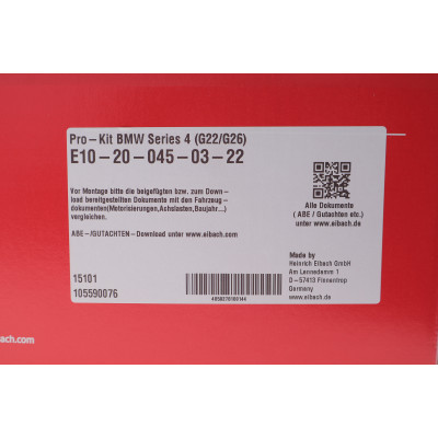 Комплект пружин (Pro-Kit) BMW 3 (G20/G80/G28) 19-/4 (G22/G82) 21- (B57) (4 шт.) Комплект пружин (Pro-Kit) BMW 3 (G20/G80/G28) 19-/4 (G22/G82) 21- (B57) (4 шт.)