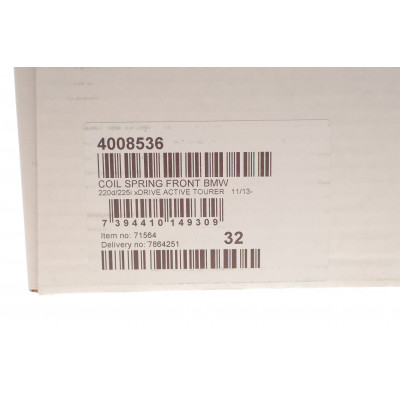 Пружина (передня) BMW 2 (F45/F46)/X1 (F48) 18d/20d/20i/25d 14- (вен/SUV) Пружина (передня) BMW 2 (F45/F46)/X1 (F48) 18d/20d/20i/25d 14- (вен/SUV)