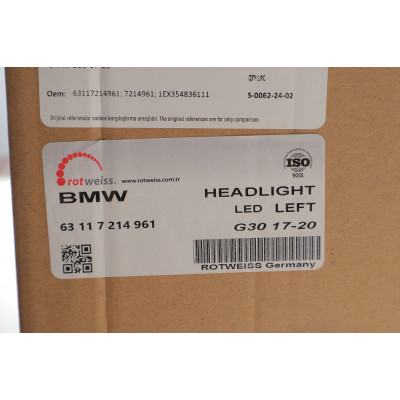 Фара (L) BMW 5 (G30/F90) 16- (LED)