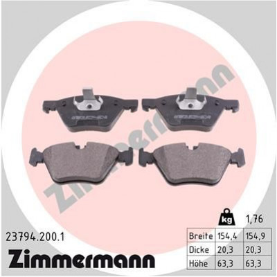 Колодки гальмівні (передні) BMW 3 (E90-93) 04-13/ X1 (E84) 09-15 (Ate-Teves) Колодки гальмівні (передні) BMW 3 (E90-93) 04-13/ X1 (E84) 09-15 (Ate-Teves)