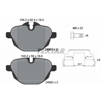 Колодки гальмівні (задні) BMW 5/X3/X5 10- (TRW) EPAD N20/N47/N53/N55/B46/B47 (знятий з пр-ва) Колодки гальмівні (задні) BMW 5/X3/X5 10- (TRW) EPAD N20/N47/N53/N55/B46/B47 (знятий з пр-ва)