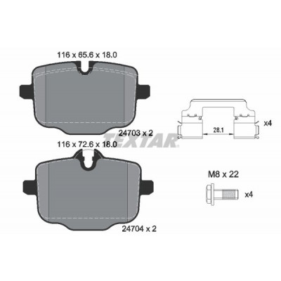 Колодки гальмівні (задні) BMW 5 (F10/F11/F18)/6 (F12/F13) 09- (TRW) EPAD (знятий з пр-ва) Колодки гальмівні (задні) BMW 5 (F10/F11/F18)/6 (F12/F13) 09- (TRW) EPAD (знятий з пр-ва)