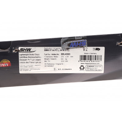 Диск гальмівний (задній) BMW X3 (FG01/F97) 19-/X4 (G02/F98) 3.0 M (S58) 19-(370x24) (L) (з покрит.) (вентил.) (з отворами) Диск гальмівний (задній) BMW X3 (FG01/F97) 19-/X4 (G02/F98) 3.0 M (S58) 19-(370x24) (L) (з покрит.) (вентил.) (з отворами)